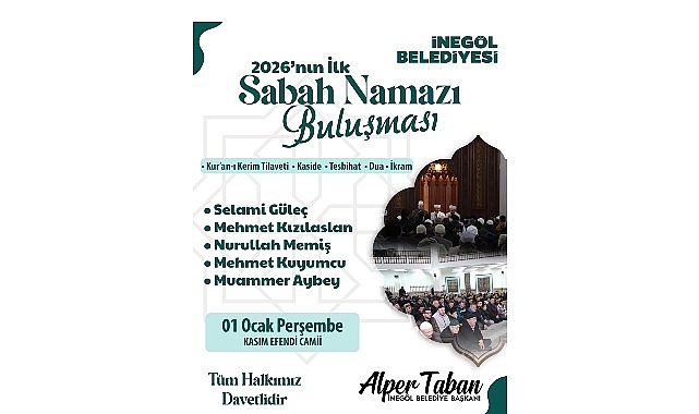 İnegöl 2026’nın İlk Sabah Namazında Buluşuyor